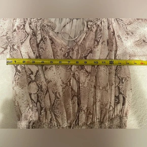 Elie Tahari Snake Print Maxi Dress NWT Smocked Waist Resort Sz 2 - Picture 7 of 11